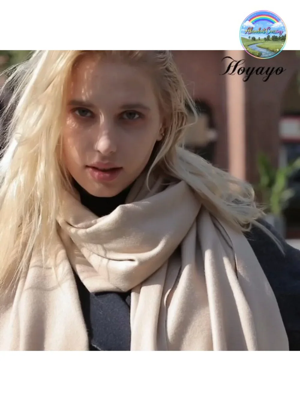 Wool Pashmina Shawl Wrap Soft Winter Warm Scarf for Women